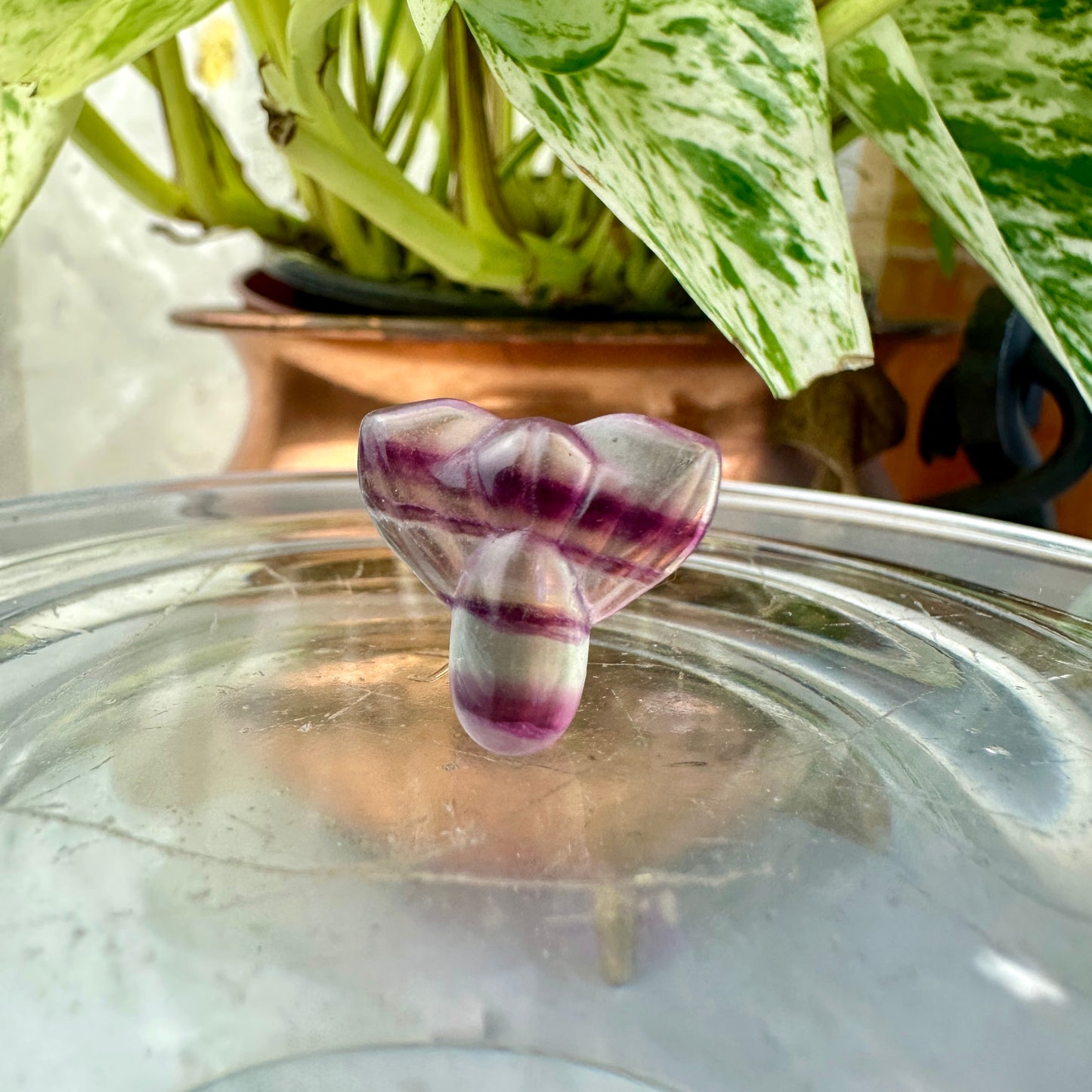 Mini Fluorite Crystal Figurines - Micro Mini Figurines - Natural Crystal Home Decor