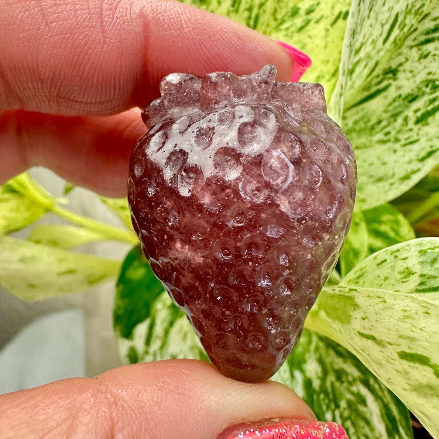 Red Aventurine Strawberry Carvings - Katie's Mystic Crystals