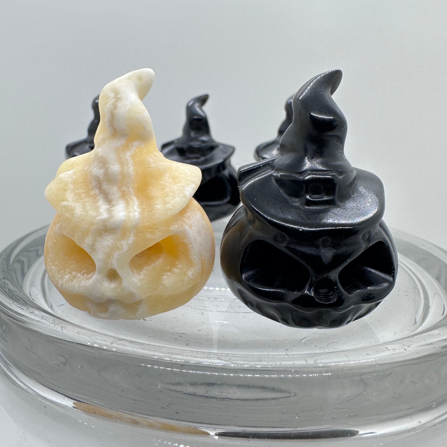 Black Obsidian Jack O Lantern