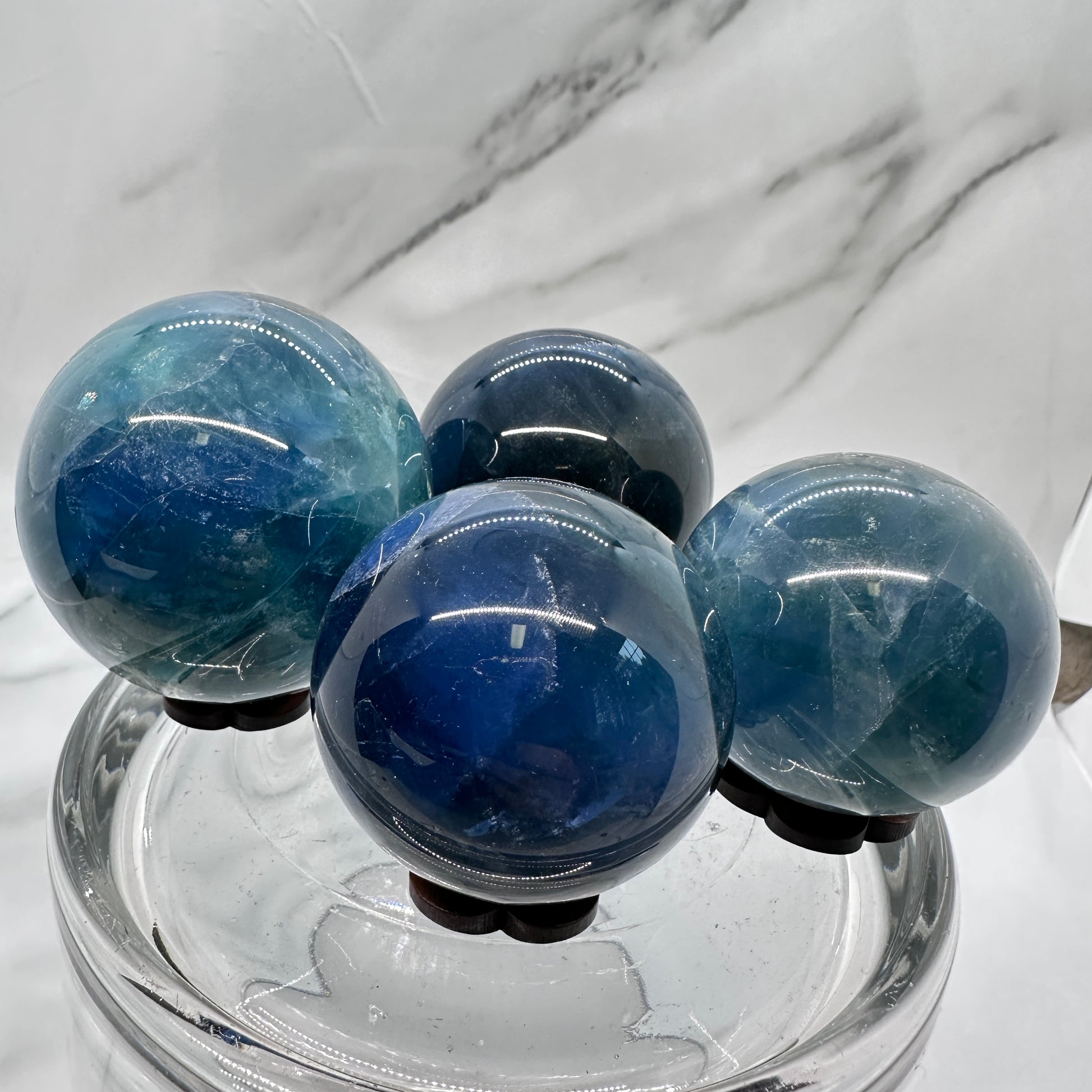 Blue Fluorite Sphere - Katie's Mystic Crystals