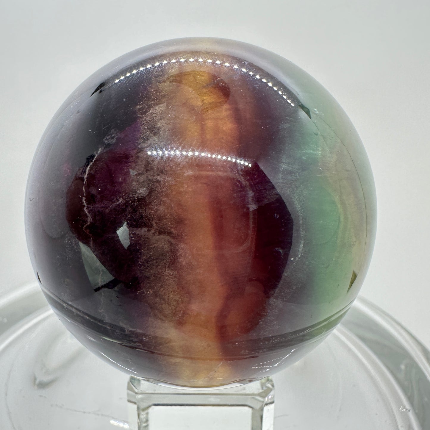 54mm Rainbow Fluorite Sphere - Katie's Mystic Crystals