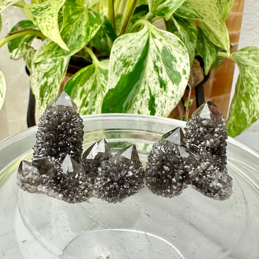 Smoky Spirit Quartz Clusters – Ethereal Light + Protective Energy (A: 20g | B: 16g)