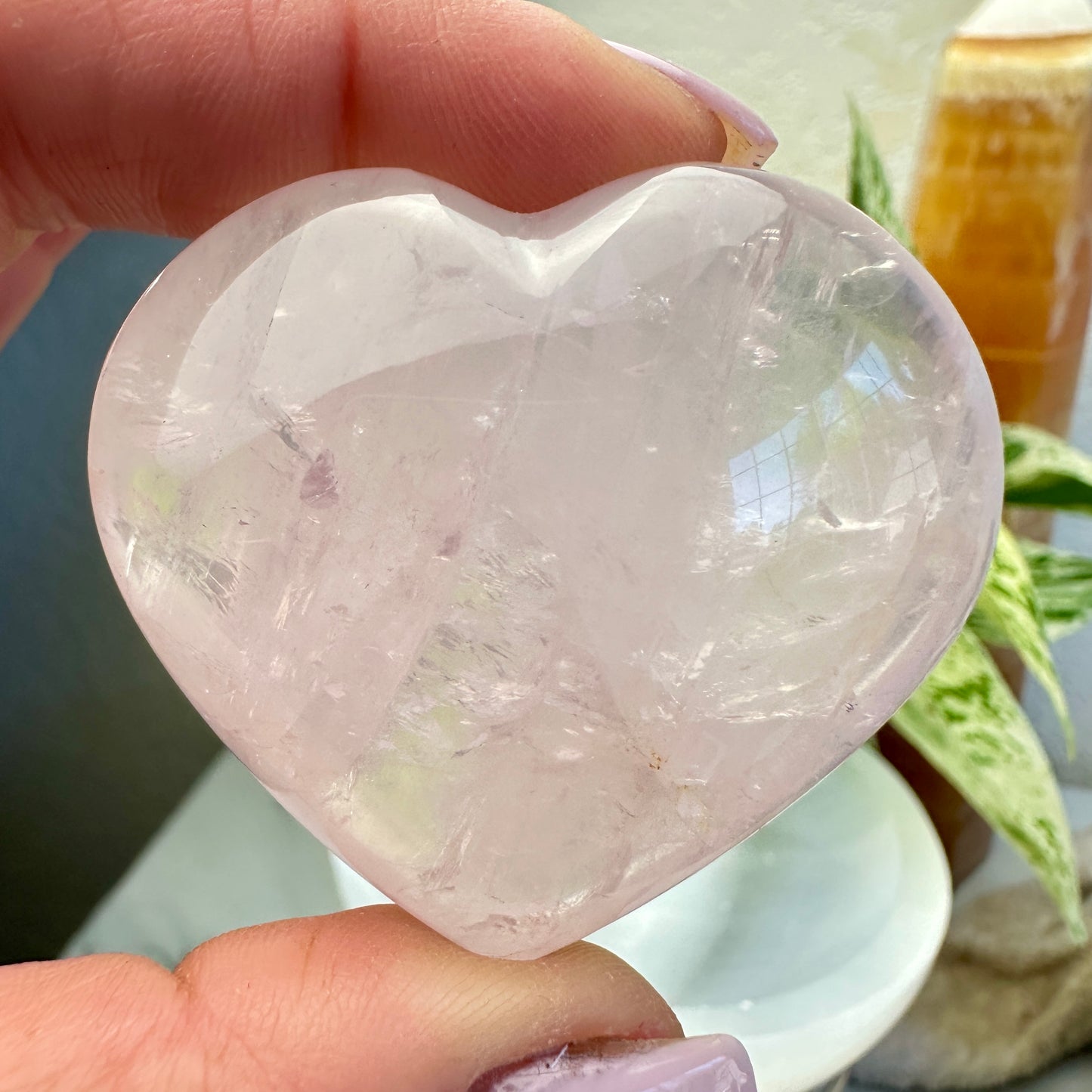 Gemmy Rose Quartz Hearts and Moons - 2 inch