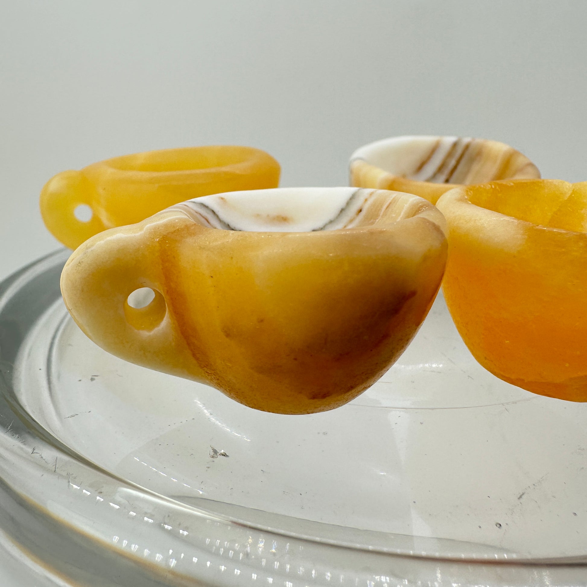 Yellow Calcite Mini Tea Cups - Katie's Mystic Crystals