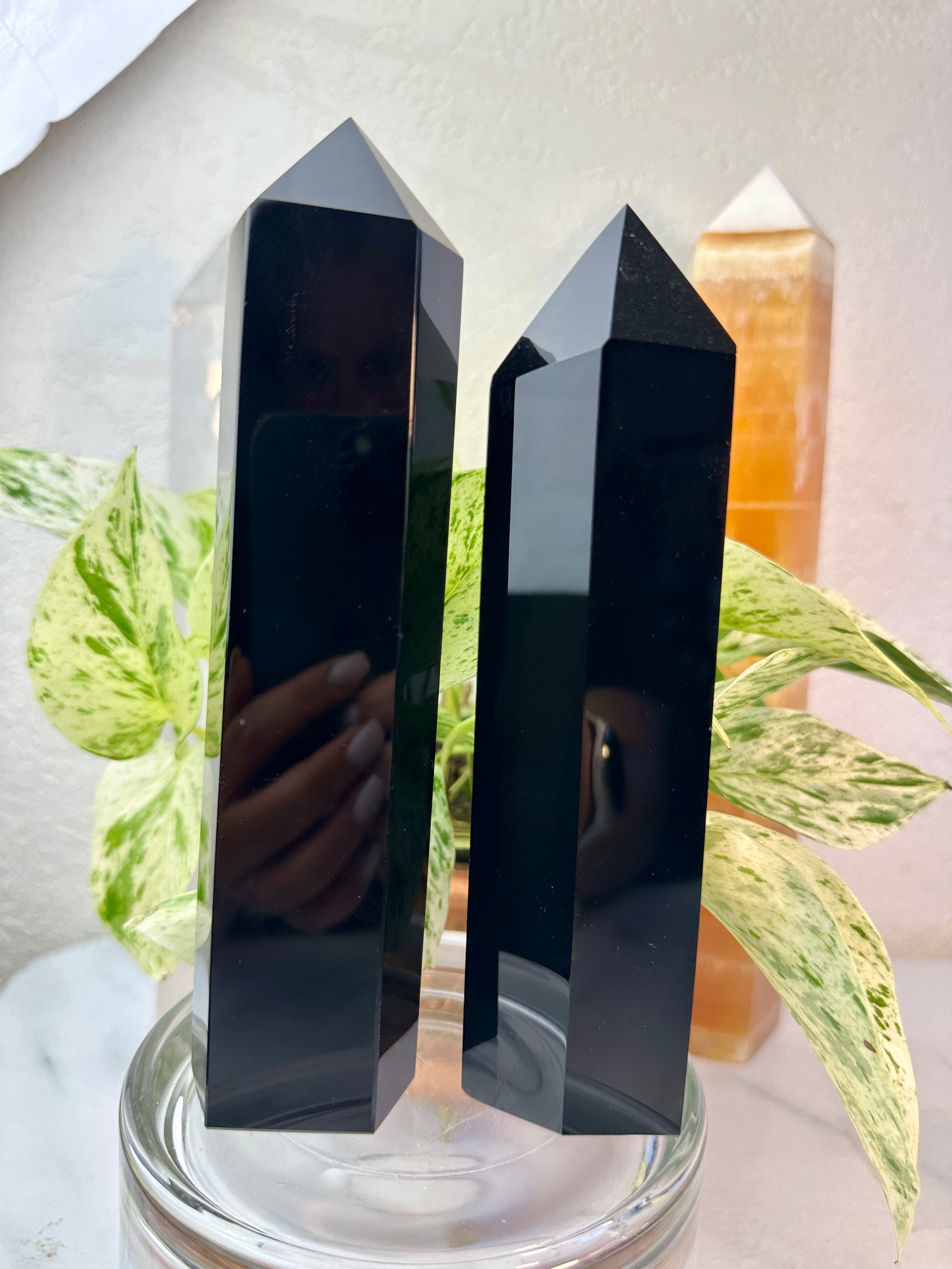 Large Black Obsidian Towers — 1 lb
Protection | Truth | Energetic Clearing - Katie's Mystic Crystals