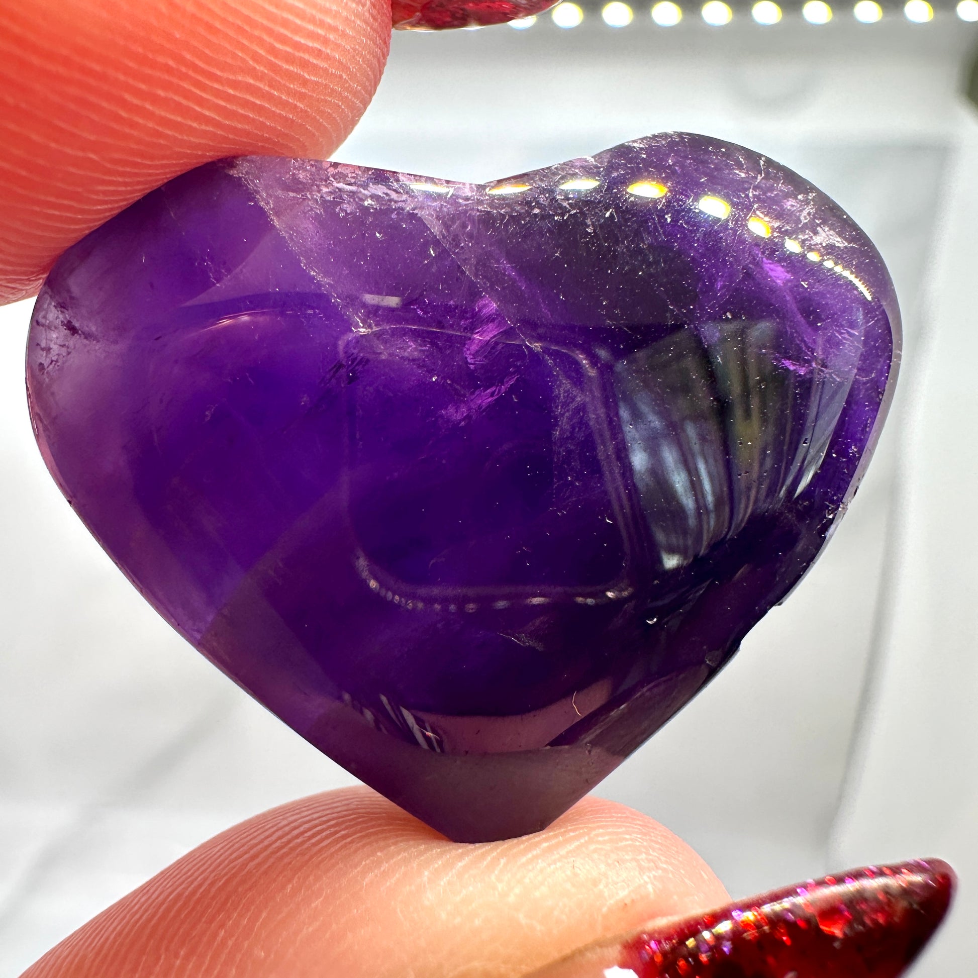 Mini Amethyst Crystal Hearts Intuitive Pick - Katie's Mystic Crystals