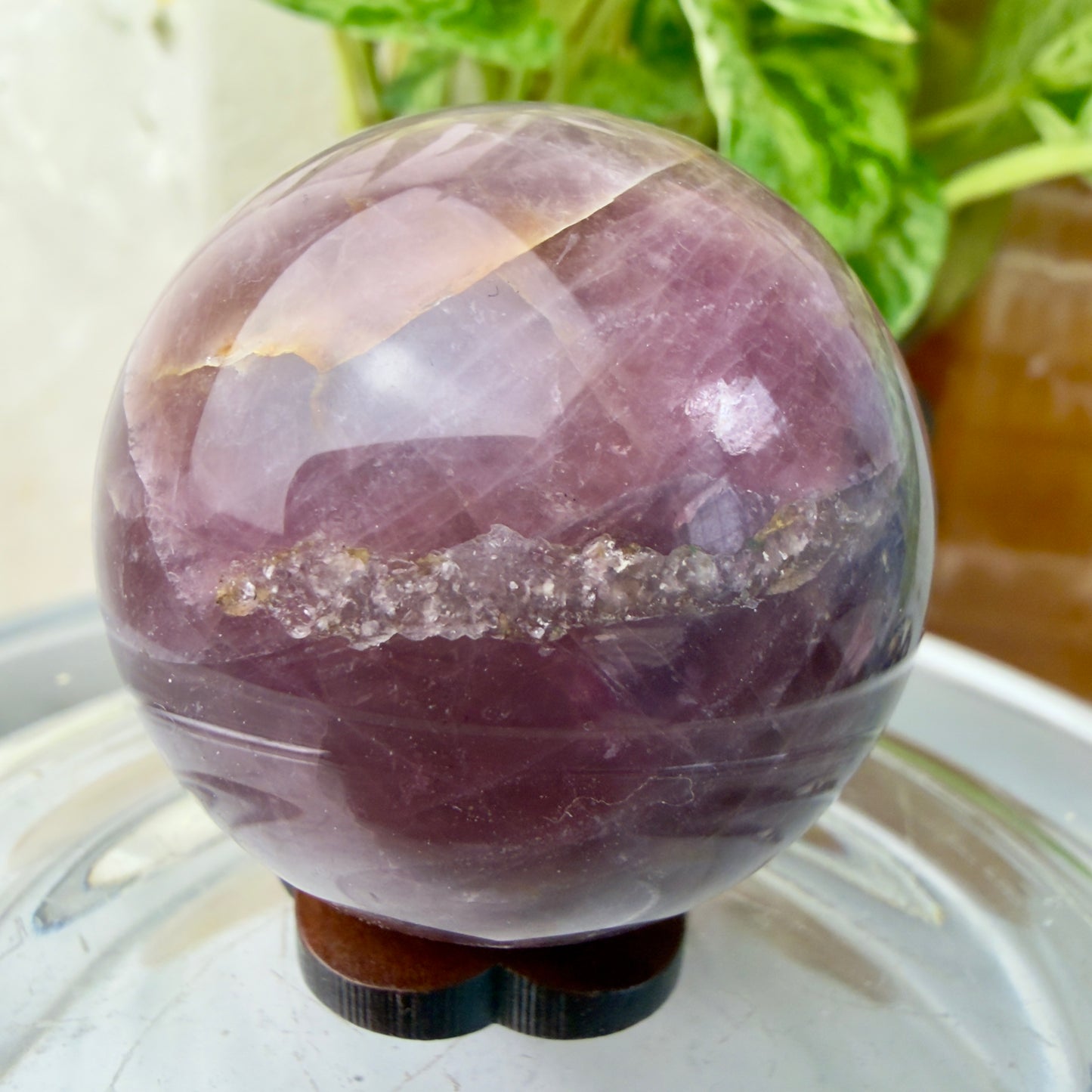 Purple Rose Quartz Sphere – 43.7mm | Love • Healing • Tranquility 💜🌹✨
