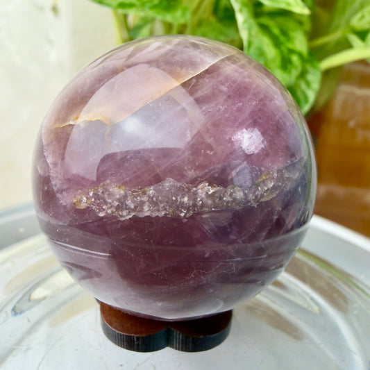 Purple Rose Quartz Sphere – 43.7mm | Love • Healing • Tranquility 💜🌹✨