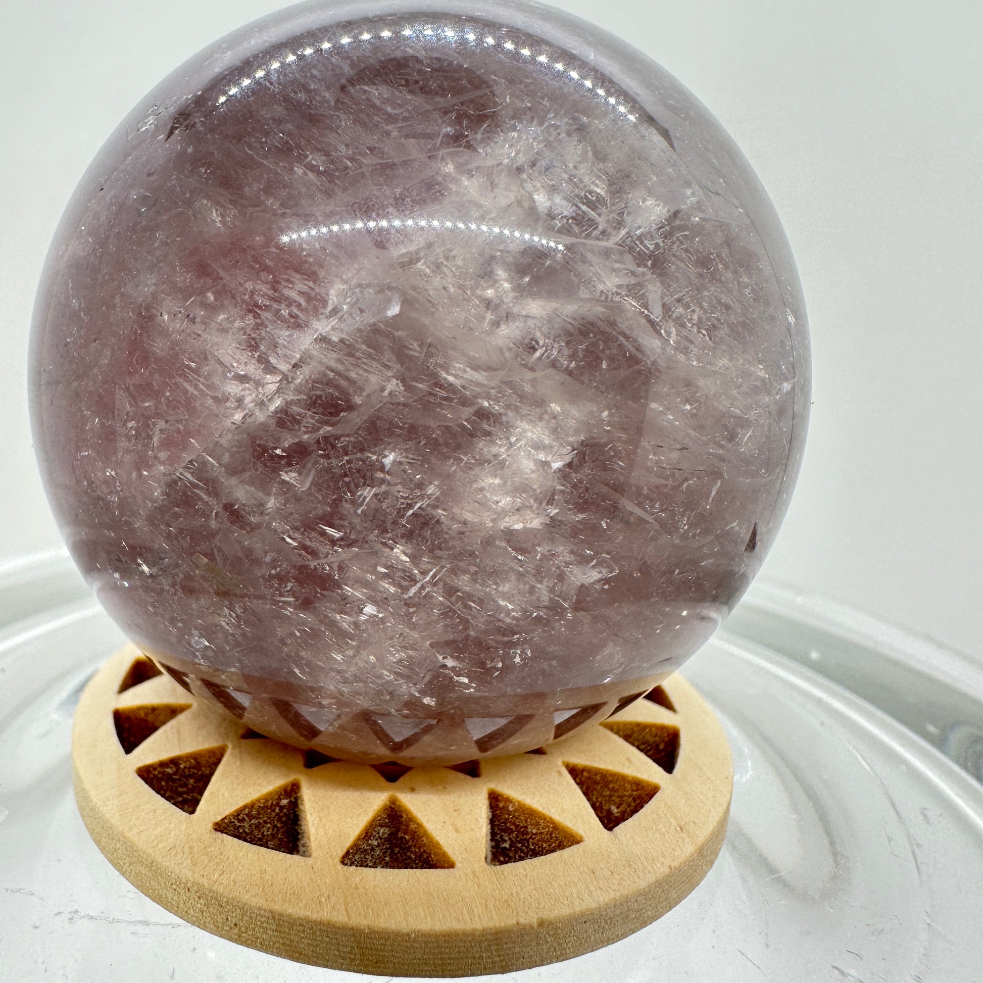 Mica In Rainbow Fluorite Sphere - Katie's Mystic Crystals