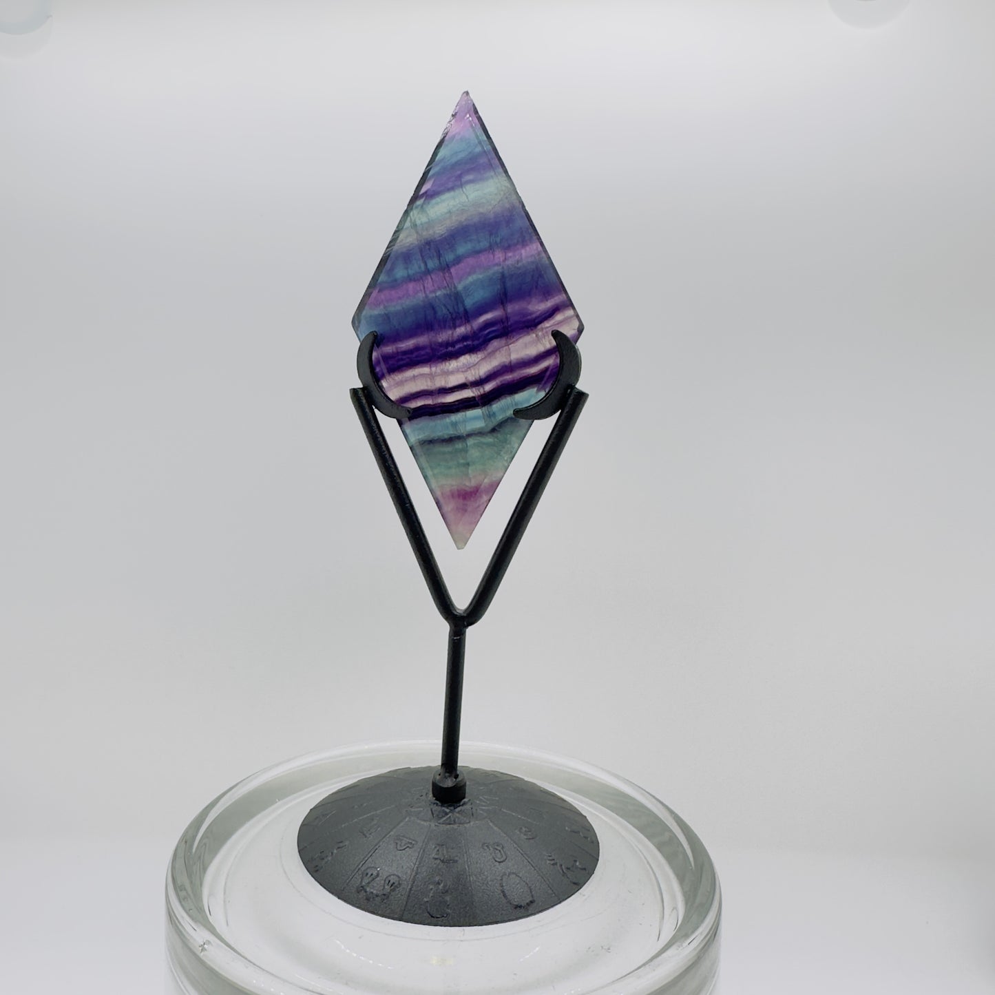 Fluorite Rhombus with Stand 3.8in