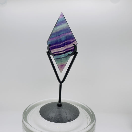 Fluorite Rhombus with Stand 3.8in