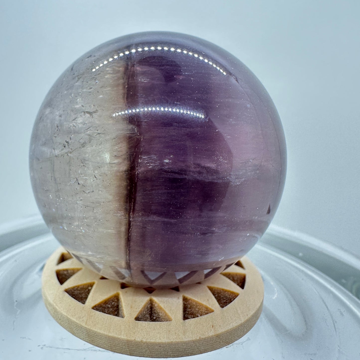 Mica In Rainbow Fluorite Sphere - Katie's Mystic Crystals