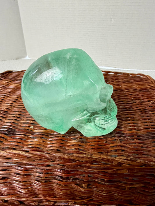 Baja Blast Fluorite Carved Skull