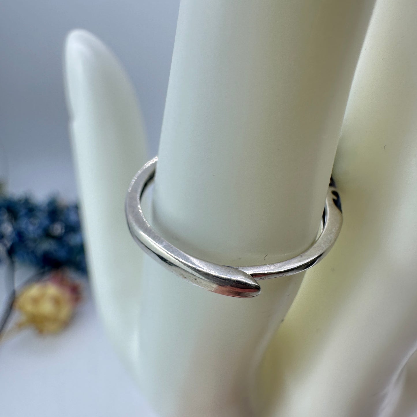 Silver (925) Aquamarine Adjustable Ring - Katie's Mystic Crystals