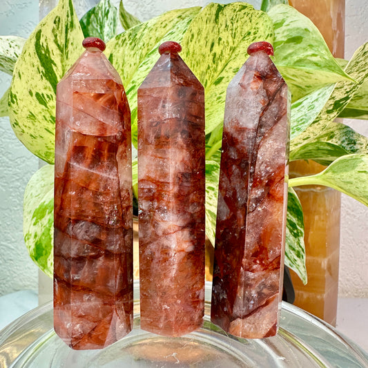 Fire Quartz Points — 3.8 inch
Focus | Grounding | Emotional Clarity