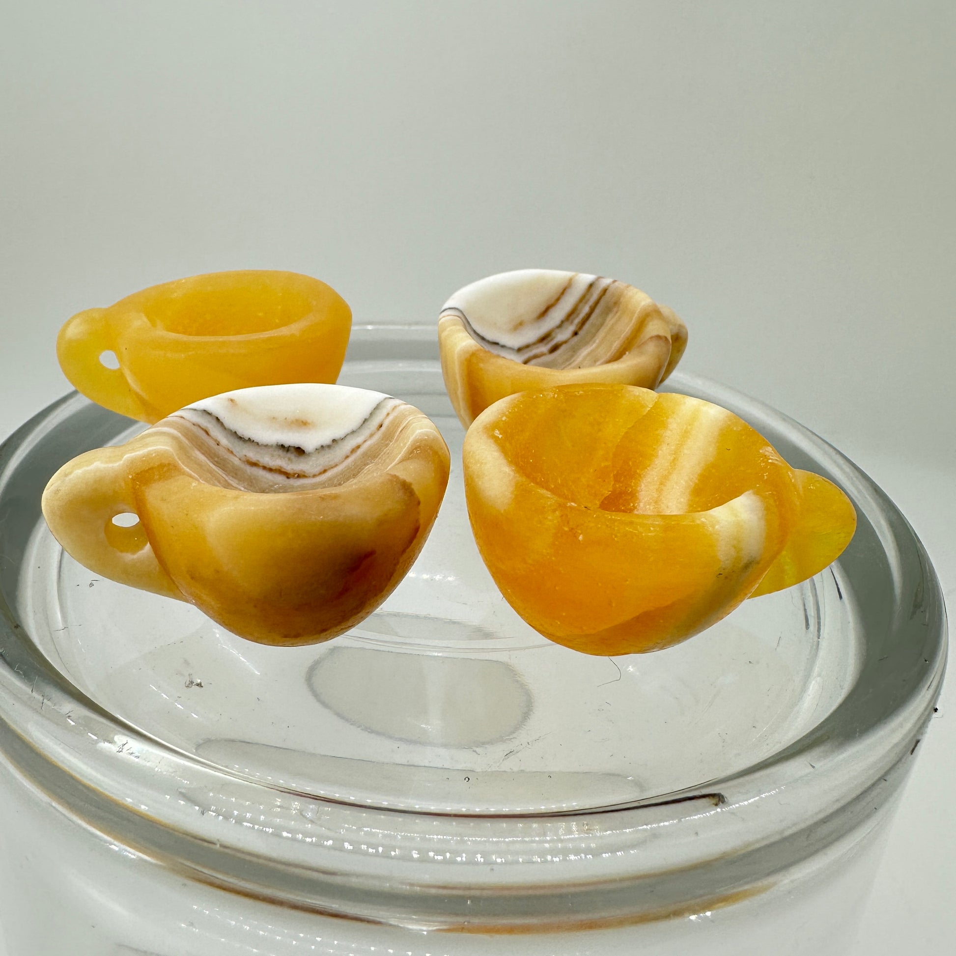 Yellow Calcite Mini Tea Cups - Katie's Mystic Crystals