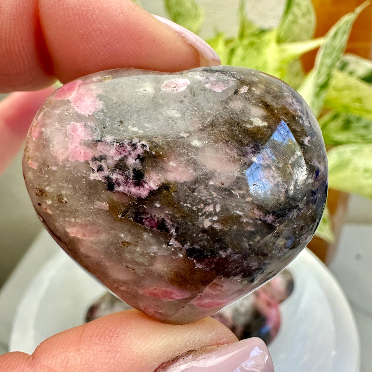 Imperfect Rhodonite Hearts - Intuitive Pick