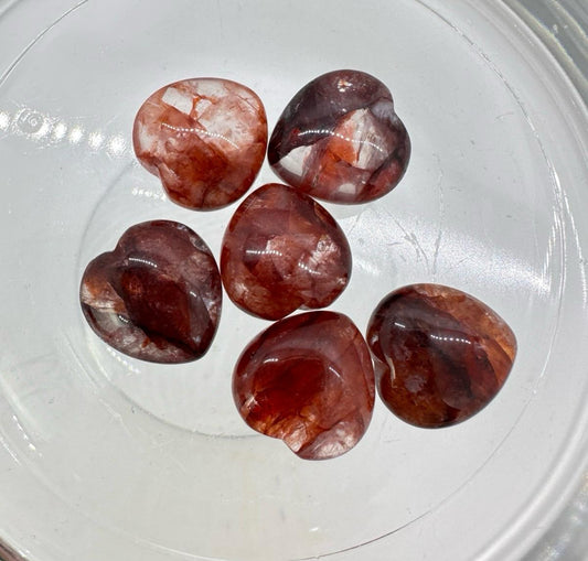 Gemmy Micro Mini Fire Quartz Heart - .6 inch