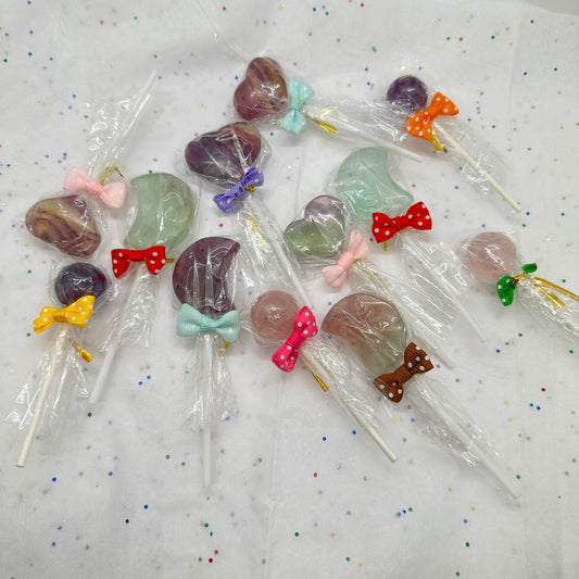 Fluorite Lollipop Rose Quartz Lollipop