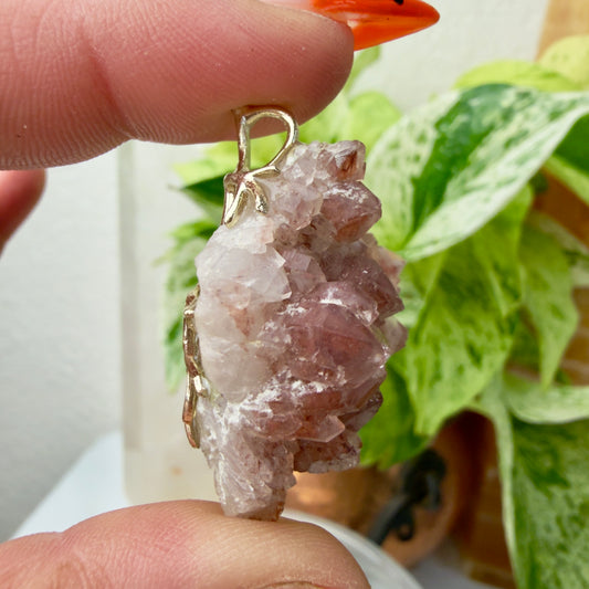 Red Phantom Quartz Pendant – 1.5 inch | Transformation • Strength • Inner Fire 🔥💎✨