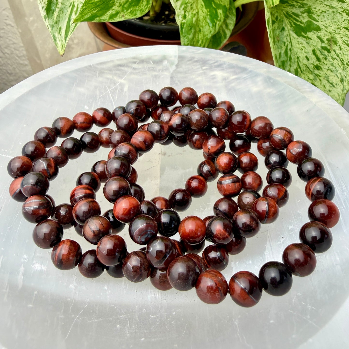 7–8mm Crystal Bead Bracelets – Genuine Gemstones