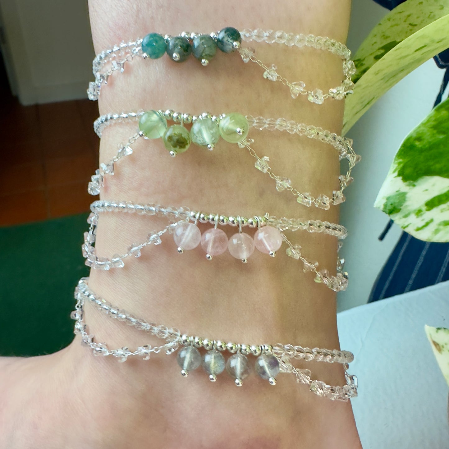 Whimsical Fairy Crystal Anklets — Adjustable | Choose Your Crystal