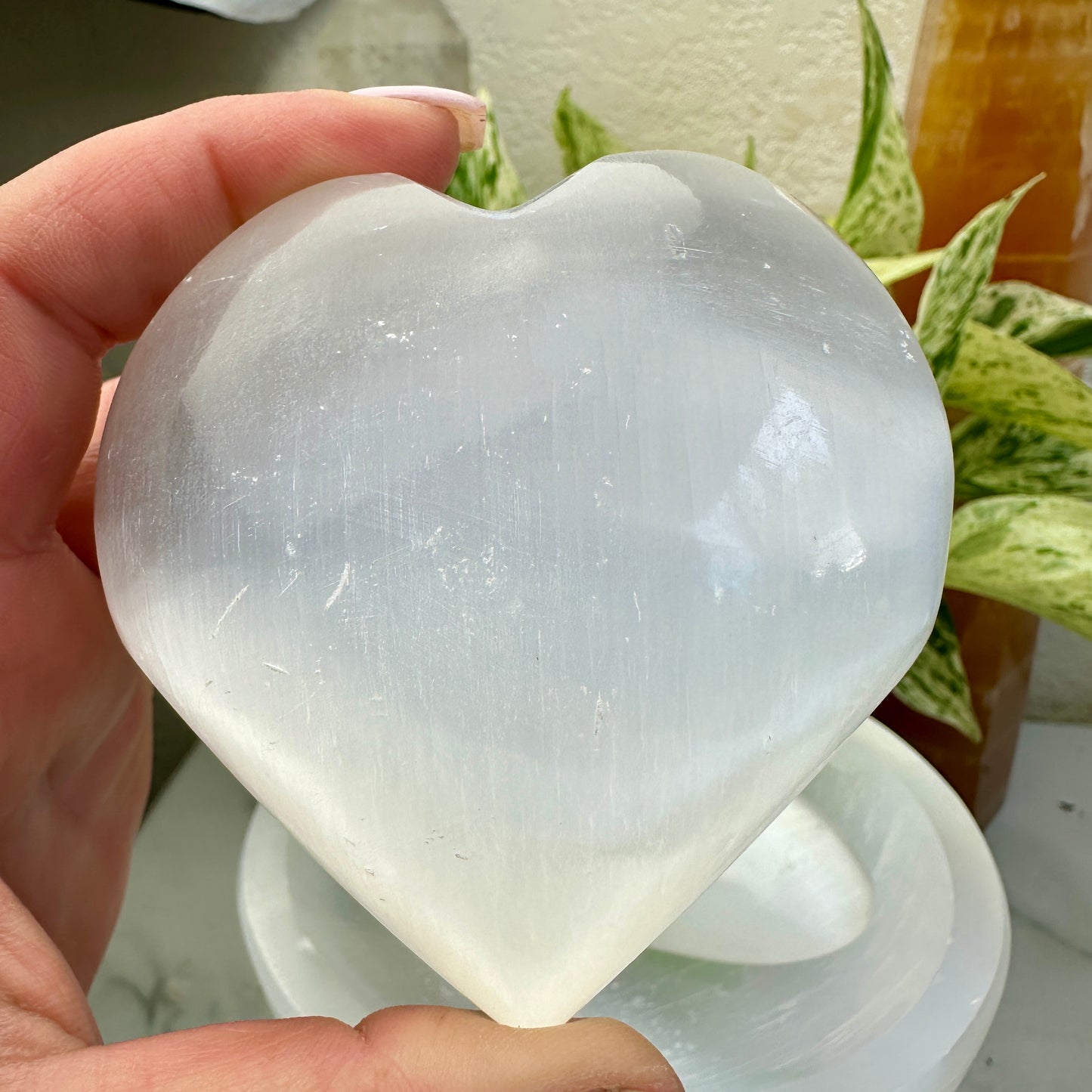 Satin Spar Hearts - Imperfect