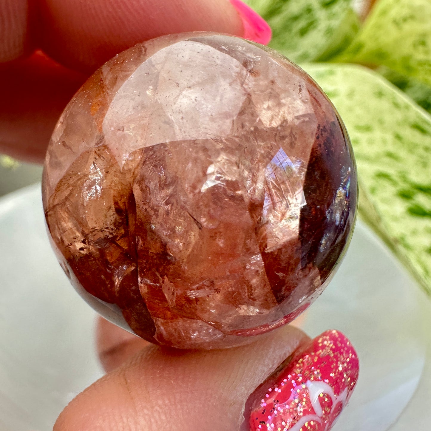30mm Fire Quartz Sphere