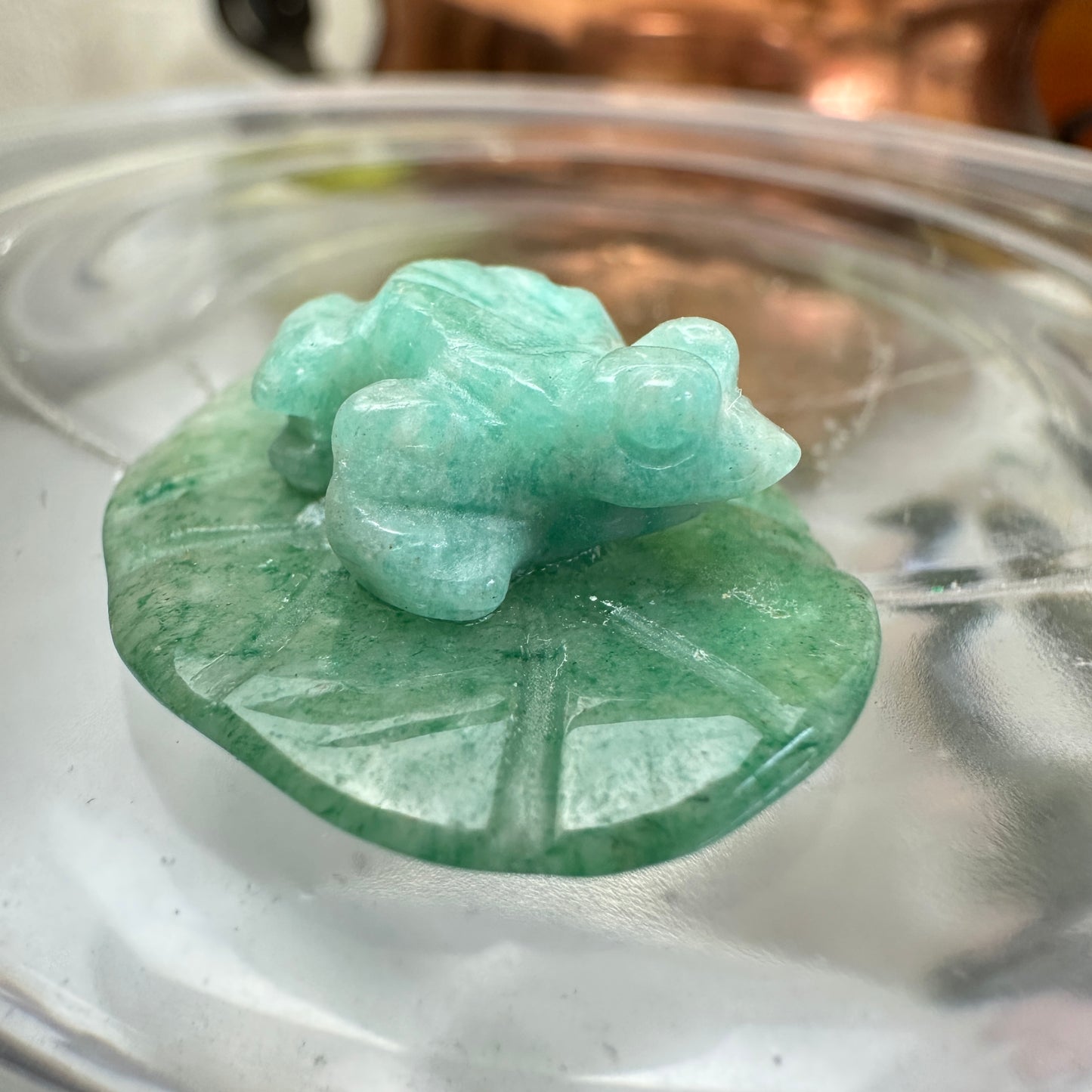 Mini Crystal Creatures on Lilypads and Leaves