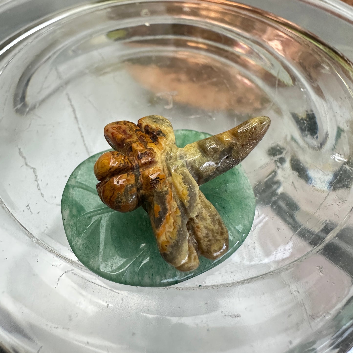 Mini Crystal Creatures on Lilypads and Leaves