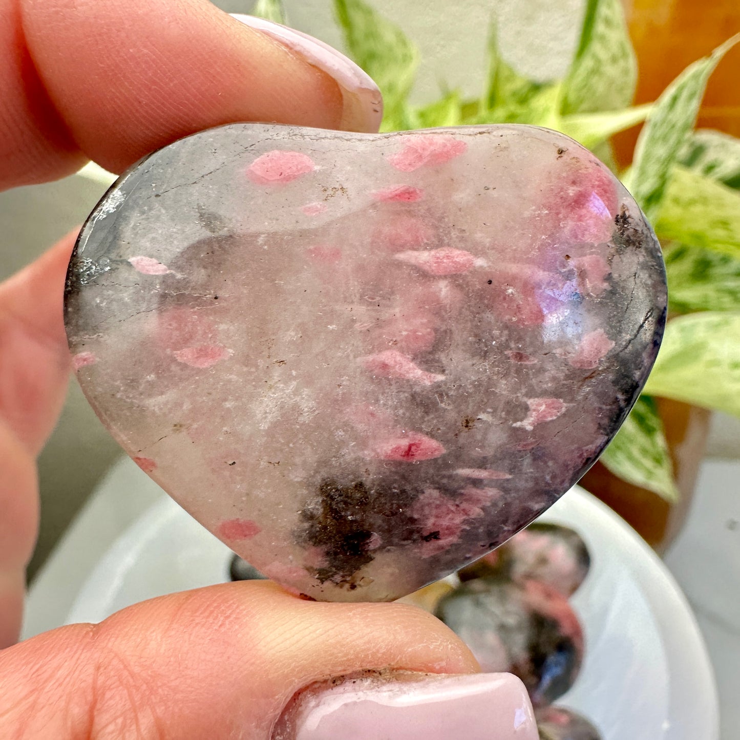 Imperfect Rhodonite Hearts - Intuitive Pick