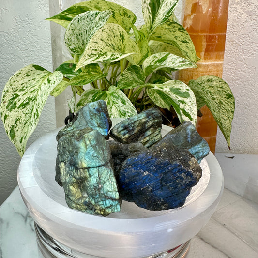 Raw Labradorite Chunks — 48–60 grams Each
Magic | Protection | Transformation