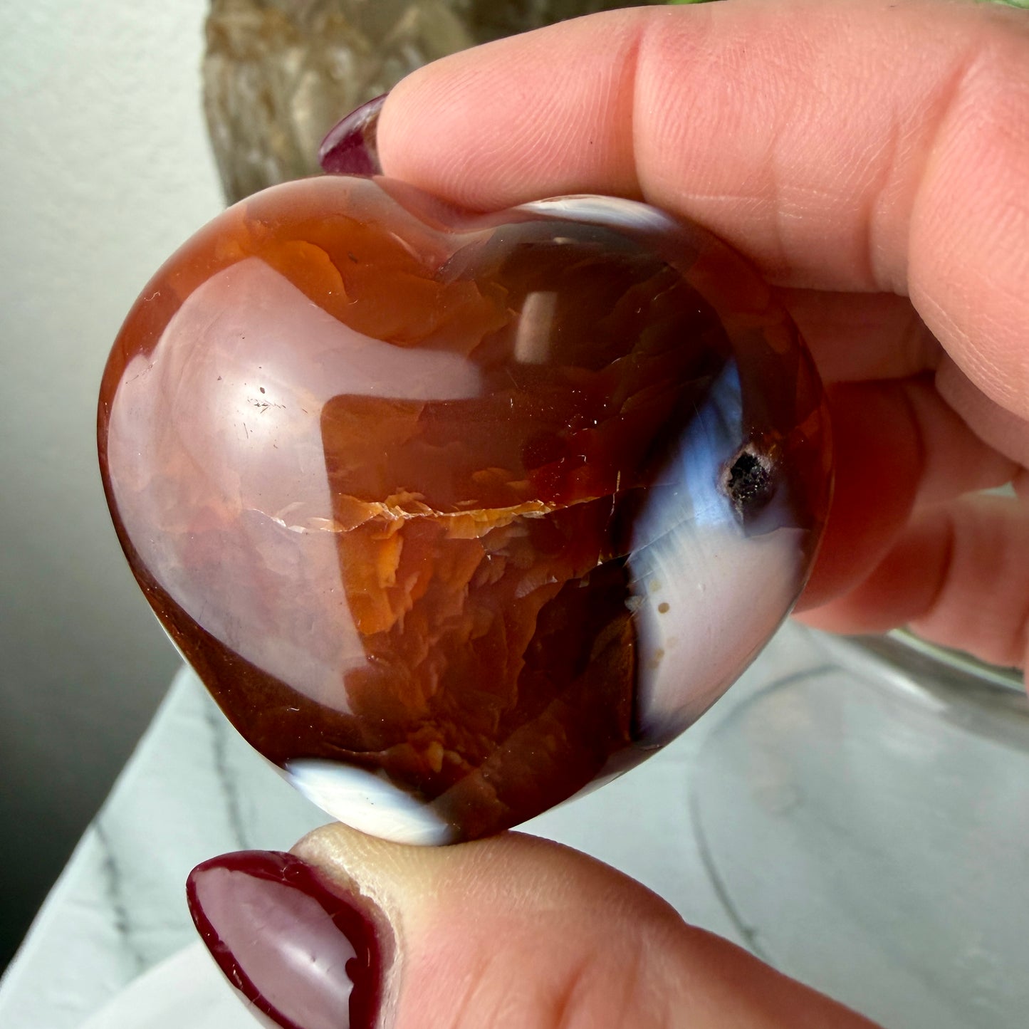 Orca Carnelian Heart