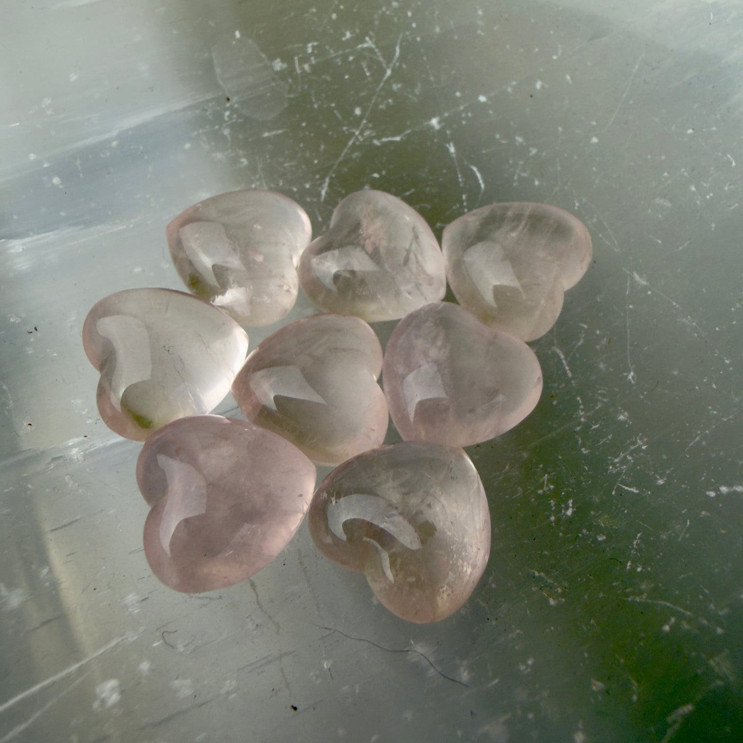 ✨ Micro Mini Gemmy Rose Quartz Hearts – 15mm ✨