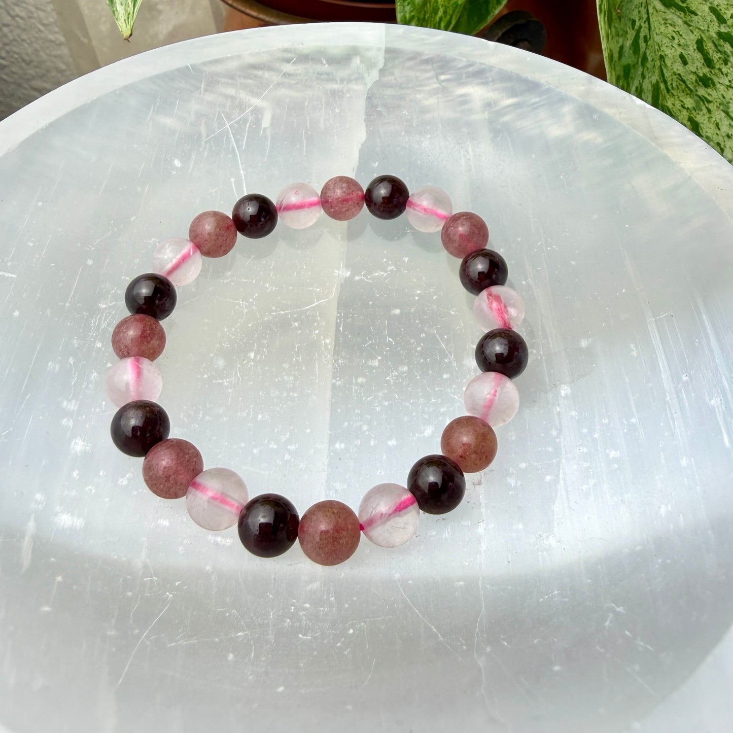 7–8mm Crystal Bead Bracelets – Genuine Gemstones