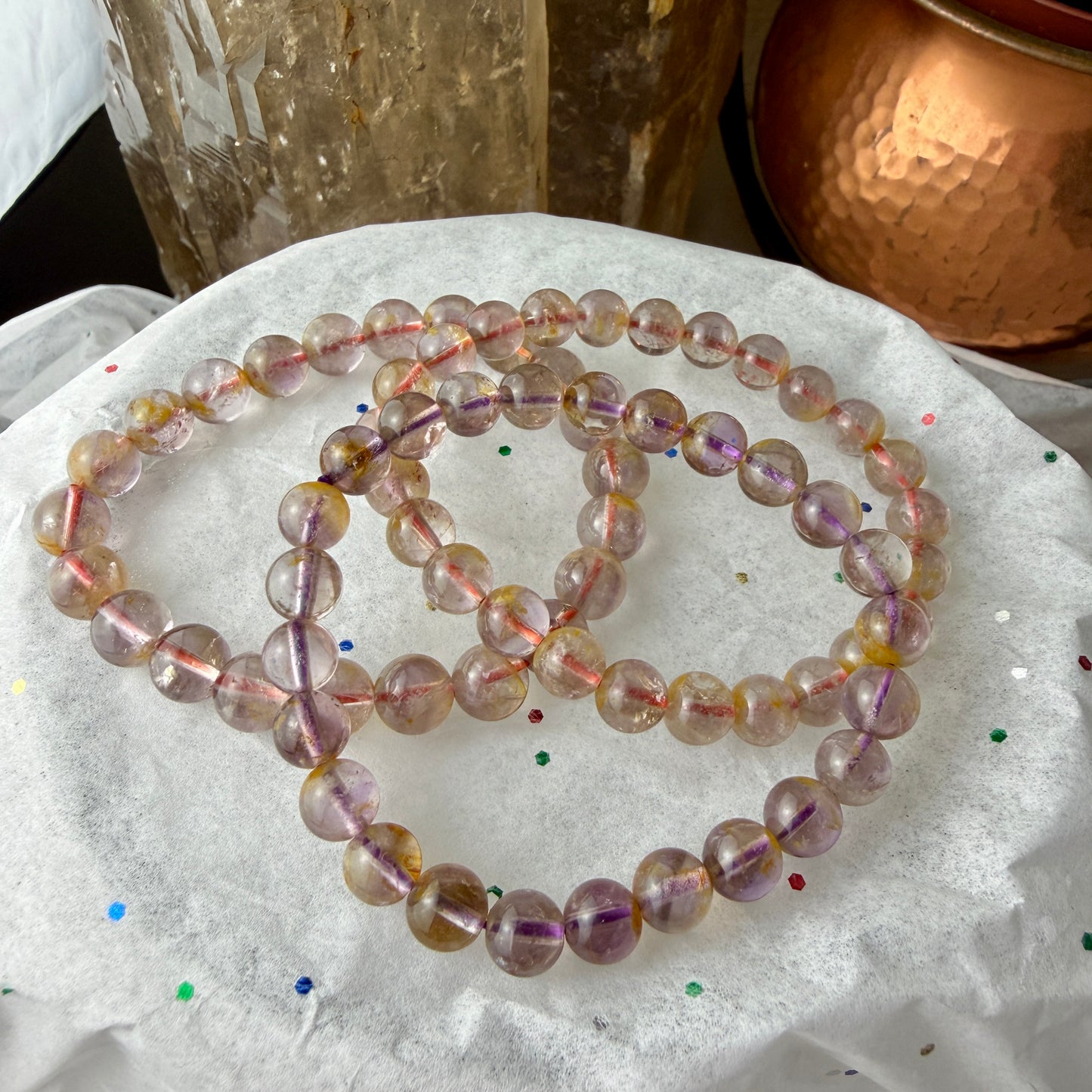 7–8mm Crystal Bead Bracelets – Genuine Gemstones