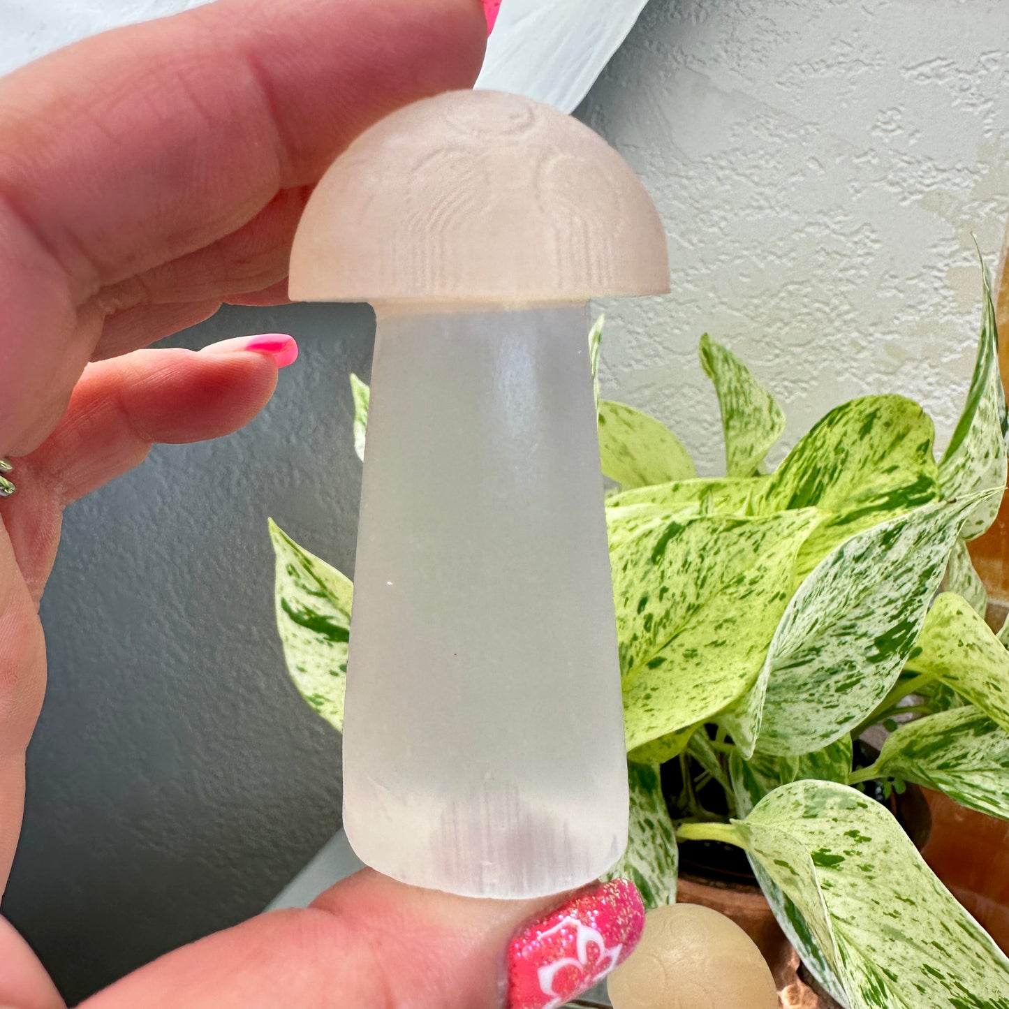 Selenite Mushrooms 3.5in