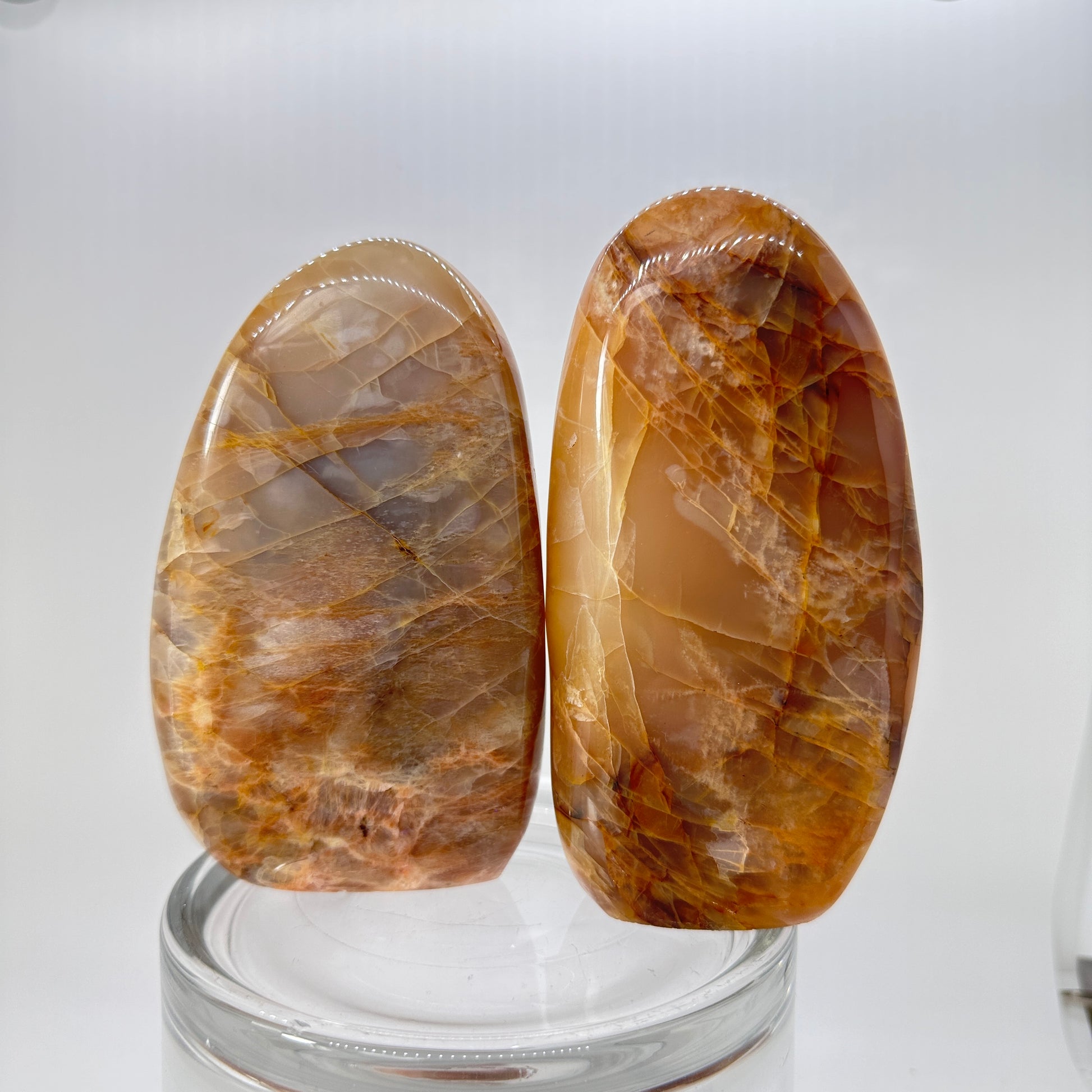 Large Peach Moonstone Freeforms - Katie's Mystic Crystals