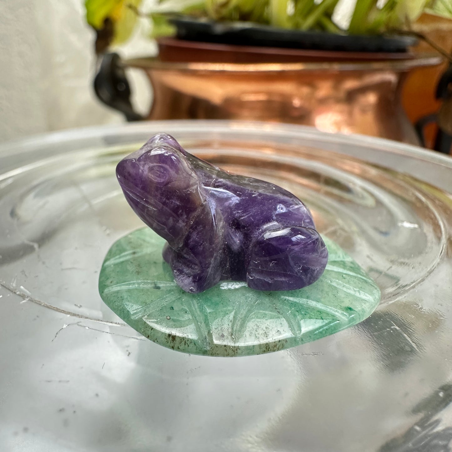 Mini Crystal Creatures on Lilypads and Leaves