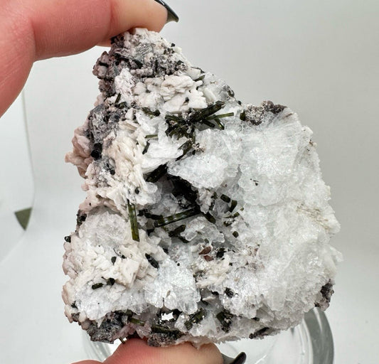 Albite with Mica and Green Tourmaline