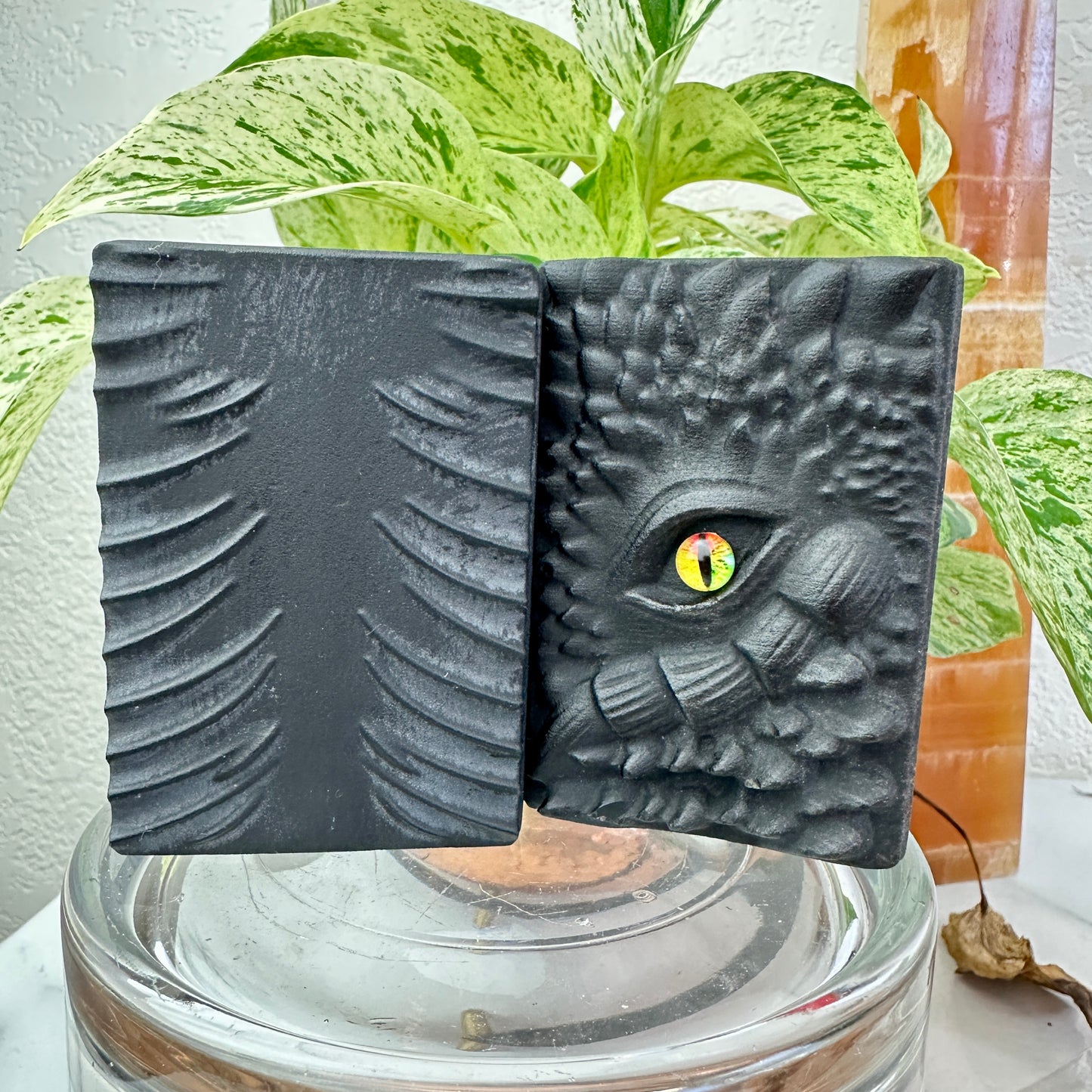 Obsidian Dragon Eye Book Carving — 3.1 x 2.2 x 1 inch
Protection | Power | Ancient Wisdom
