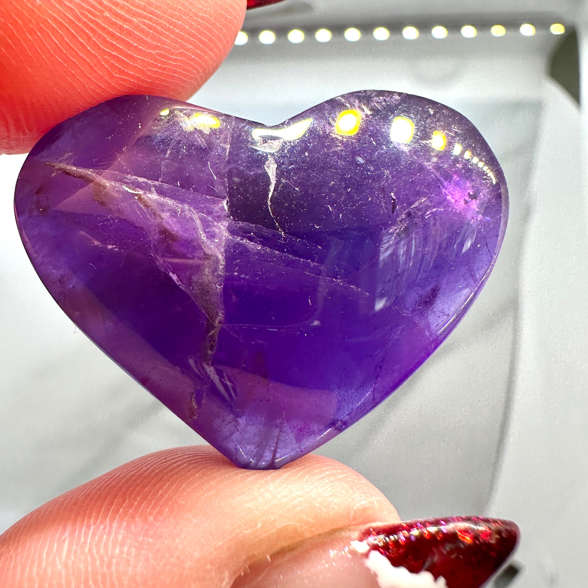 Mini Amethyst Crystal Hearts Intuitive Pick - Katie's Mystic Crystals