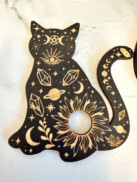 Wood Sphere Holders - Katie's Mystic Crystals