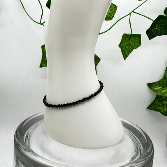 Minimalist Faceted Black Tourmaline Bracelet - Katie's Mystic Crystals