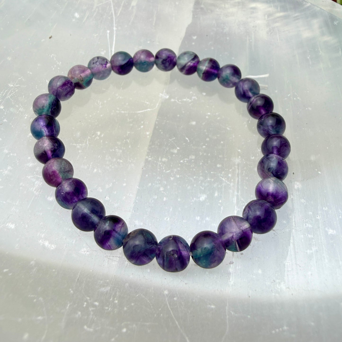 7–8mm Crystal Bead Bracelets – Genuine Gemstones