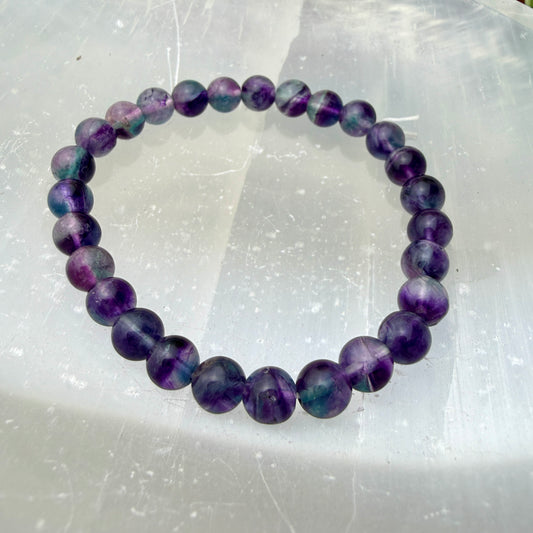7–8mm Crystal Bead Bracelets – Genuine Gemstones