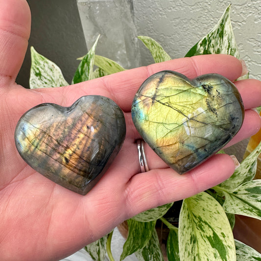 Labradorite Heart