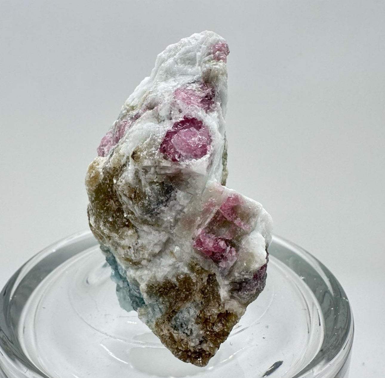 Rubelite with Aquamarine and Gold Mica