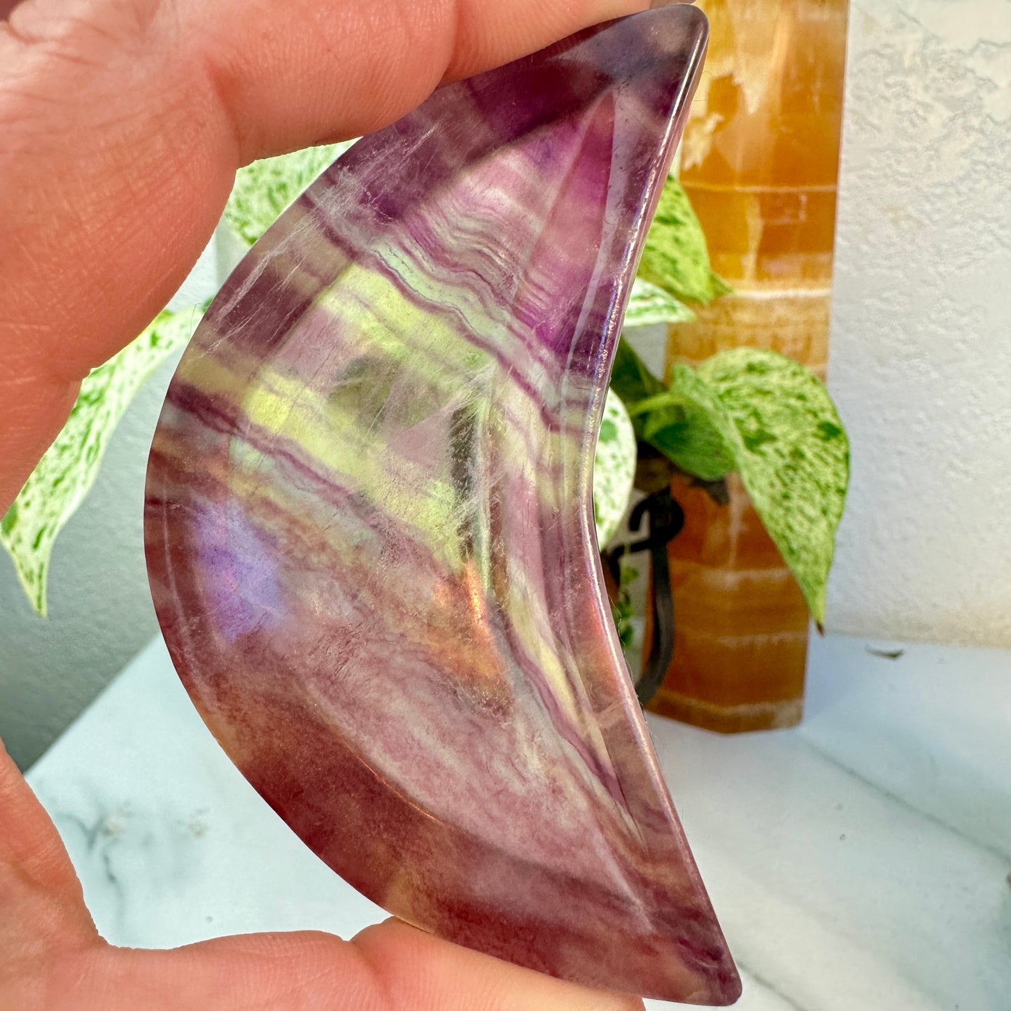 Rainbow Fluorite Bowls — Heart, Moon, Cat
Clarity | Harmony | Spiritual Flow - Katie's Mystic Crystals