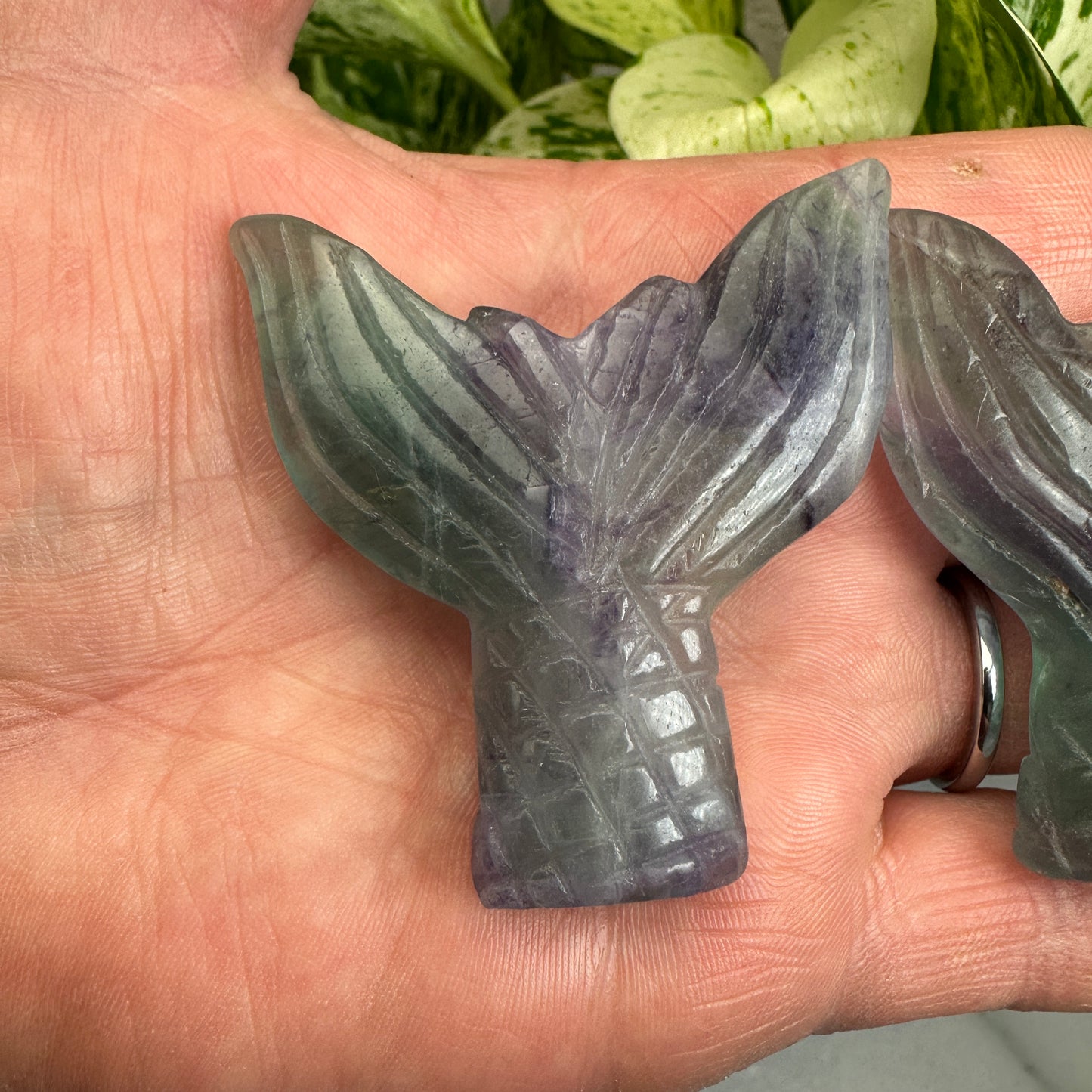 Fluorite Mermaid Tail - 2 inch - Katie's Mystic Crystals
